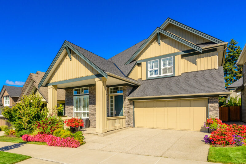 Home with matching siding